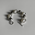 Pearl & Silver orb bracelet