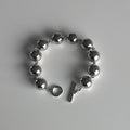 Silver ball bracelet -minimal